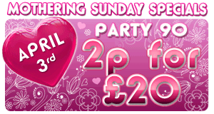 2p for £20 games in Party 90